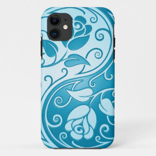 Yin Yang Roses, blue iPhone 11 Case