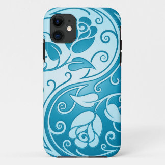 Yin Yang Roses, blue iPhone 11 Case
