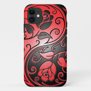 Yin Yang Roses, red and black iPhone 11 Case
