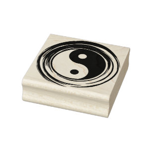 Yin Yang Rubber Stamp