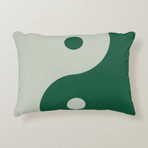 Yin Yang Sage Green Decorative Cushion