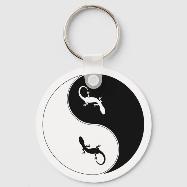 Yin Yang Salamander Key Ring (Front)