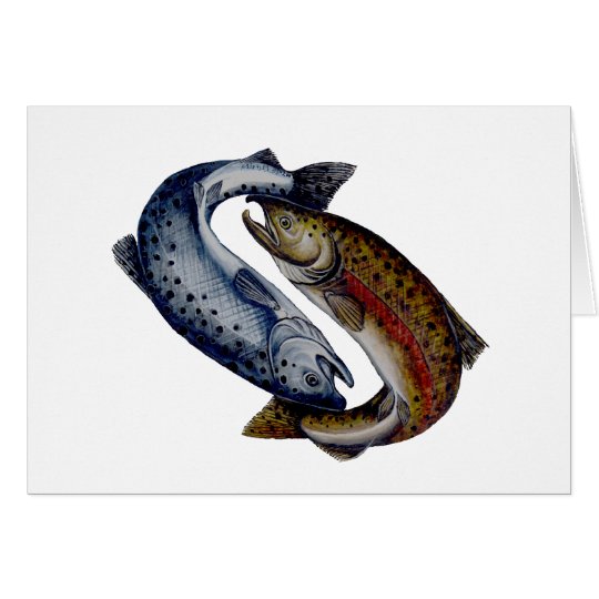 Yin Yang Salmon Fish Card