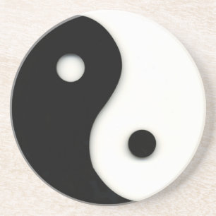Yin & Yang Sandstone Drink Coaster