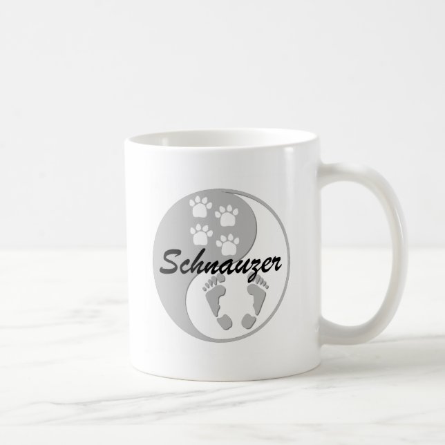 yin yang schnauzer coffee mug (Right)