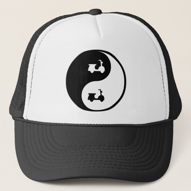 Yin Yang Scooters Trucker Hat (Front)