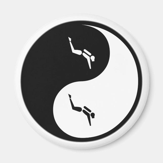 Yin Yang Scuba Diving Magnet (Front)