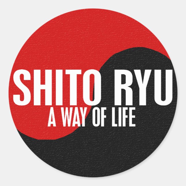 Yin Yang Shito Ryu 1 Classic Round Sticker (Front)