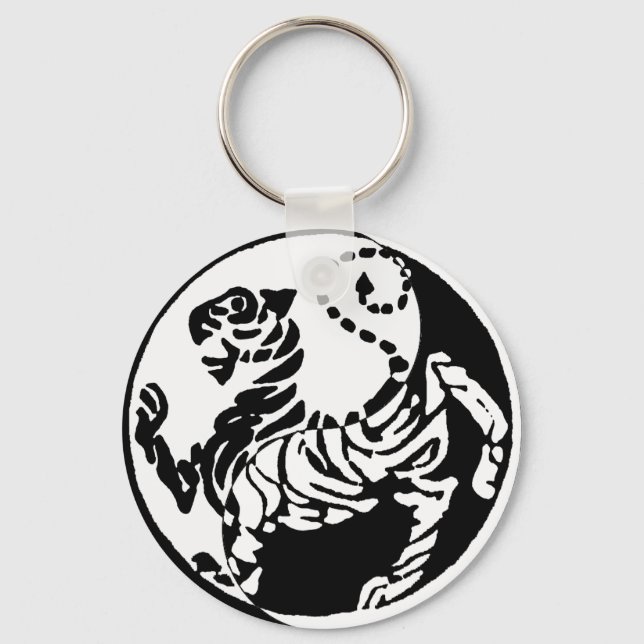 YIN YANG SHOTOKAN TIGER KEY RING (Front)