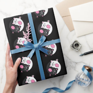 Yin Yang Sleeping Cats In Black And White Wrapping Paper