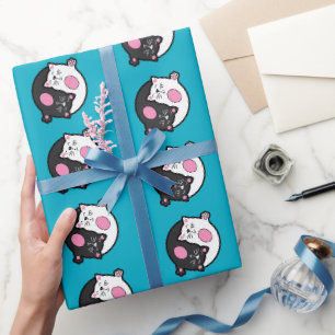 Yin Yang Sleeping Cats In Black And White Wrapping Paper