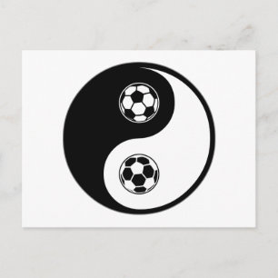 Yin Yang Soccer Postcard