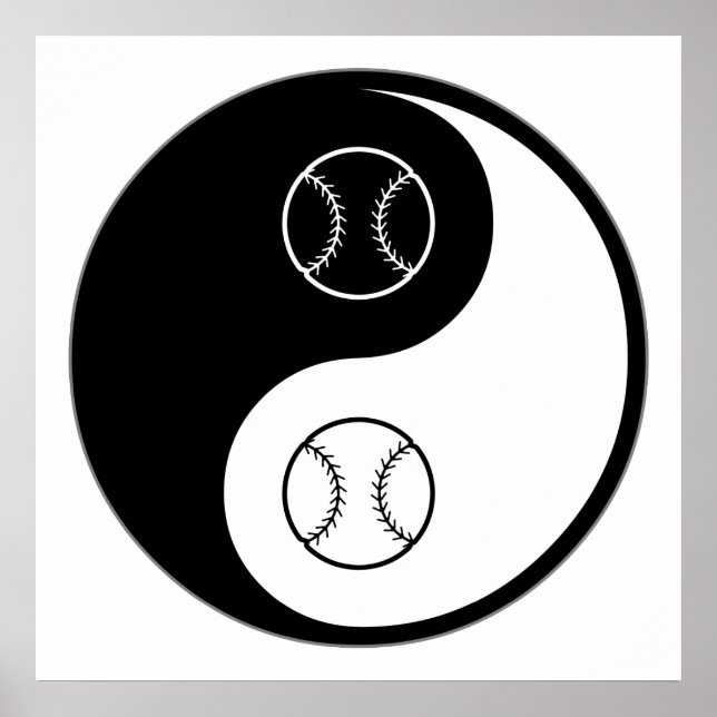Yin Yang Softball Poster (Front)