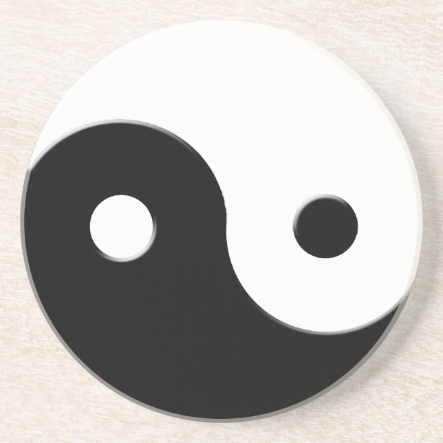 Yin & Yang Spiritual Harmony & Balance Art Coaster (Front)