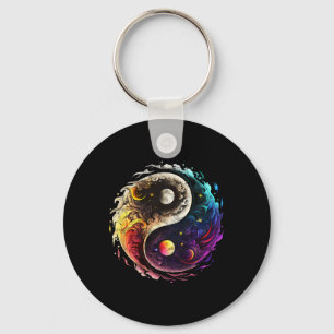 Yin Yang, Sun, Moon, Universe, Tai Chi, Qigong, Yo Key Ring