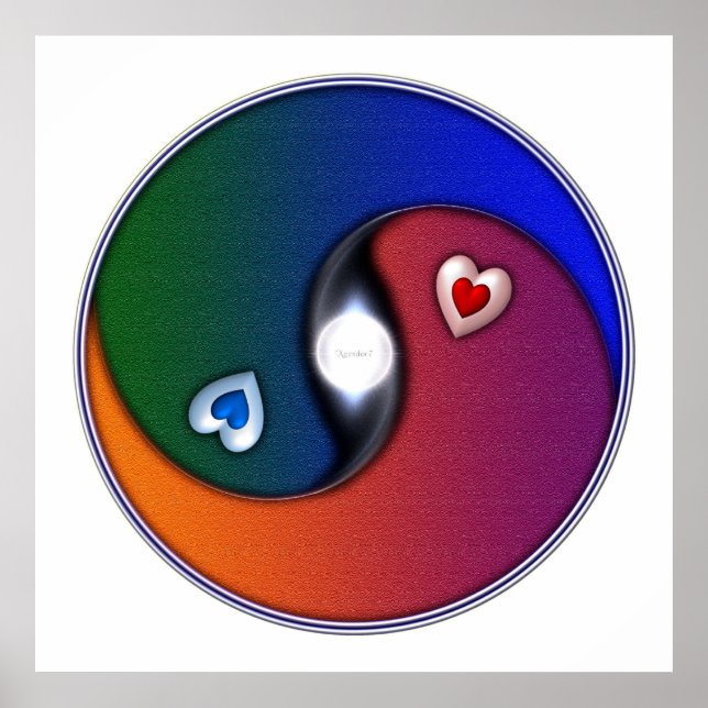 Yin Yang Sun Valentine Love Poster (Front)