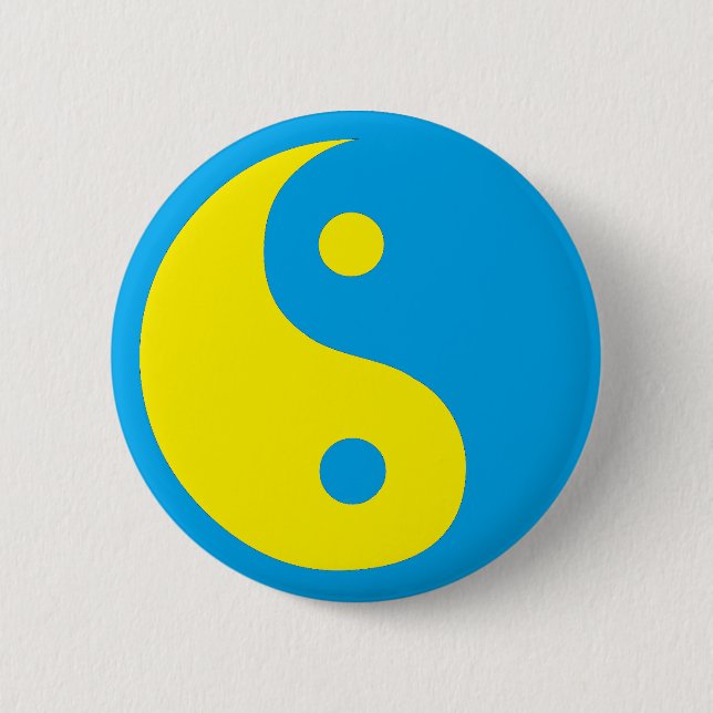 Yin Yang Swedish Style 6 Cm Round Badge (Front)