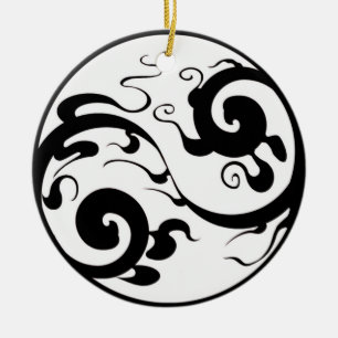 Yin Yang Swirl Ornament