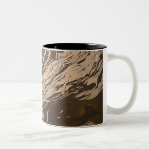 "Yin Yang Swirl" Two-Tone Coffee Mug