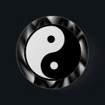 Yin Yang Symbol 6 Cm Round Badge<br><div class="desc">Put some Yin Yang balance into your life with this black and white Yin Yang design.  Makes a great gift.</div>