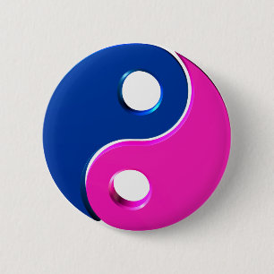 Yin Yang symbol 6 Cm Round Badge