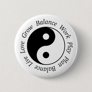 Yin Yang Symbol 6 Cm Round Badge