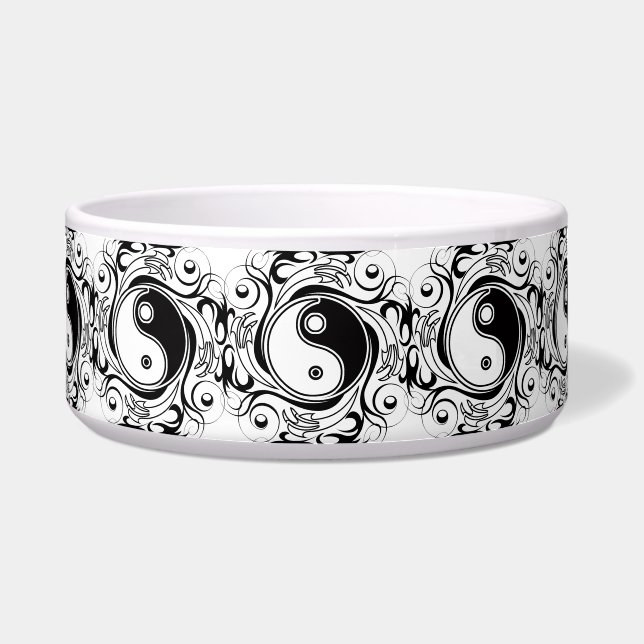 Yin & Yang Symbol Black and White Tattoo Style (Front)