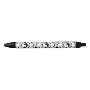 Yin & Yang Symbol Black and White Tattoo Style Ink Pen