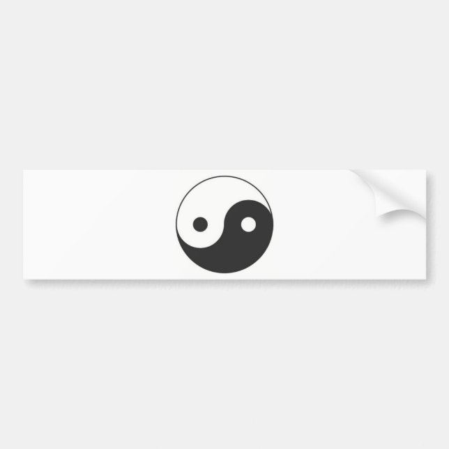 YIN & YANG SYMBOL BUMPER STICKER (Front)
