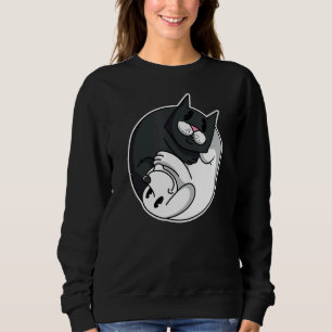 Yin Yang Symbol Cat Dog Animal Cute Pet Owners Sweatshirt