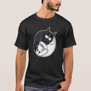 Yin Yang Symbol Cat Dog Animal Cute Pet Owners T-Shirt