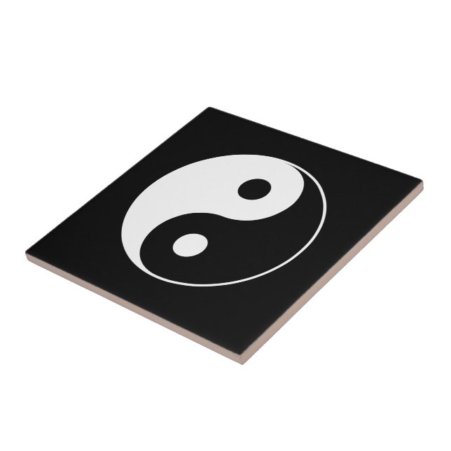 Yin Yang Symbol Ceramic Tile (Side)