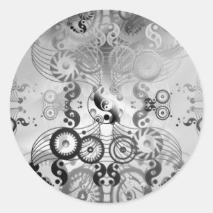 Yin yang symbol classic round sticker