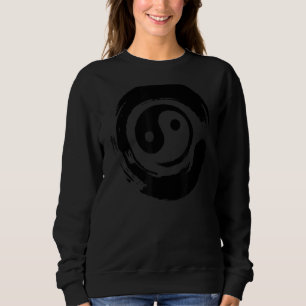 Yin Yang Symbol In Enso Circle Japanese Zen Sweatshirt