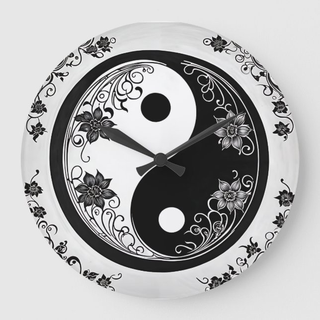 Yin Yang Symbol Large Clock (Front)