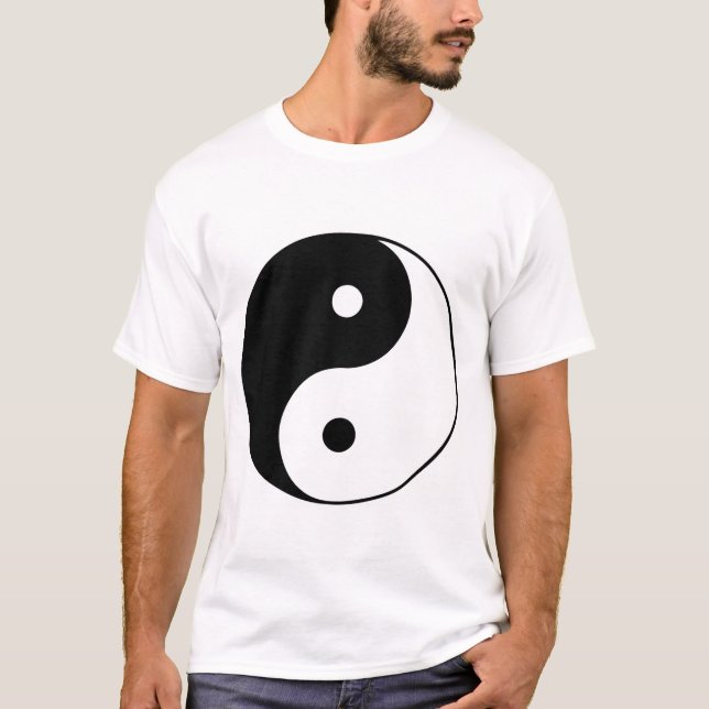 Yin Yang Symbol – Minimalist Black and White Balan T-Shirt (Front)