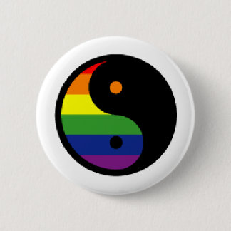 Yin-Yang-Symbol-Rainbow 6 Cm Round Badge