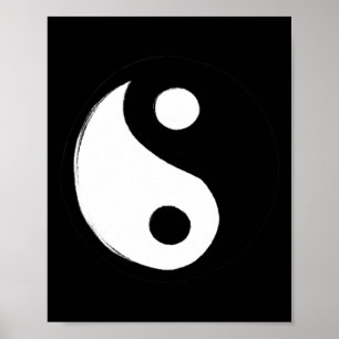 Yin Yang Symbol Retro 90s Design Fun Yin And Yang Poster