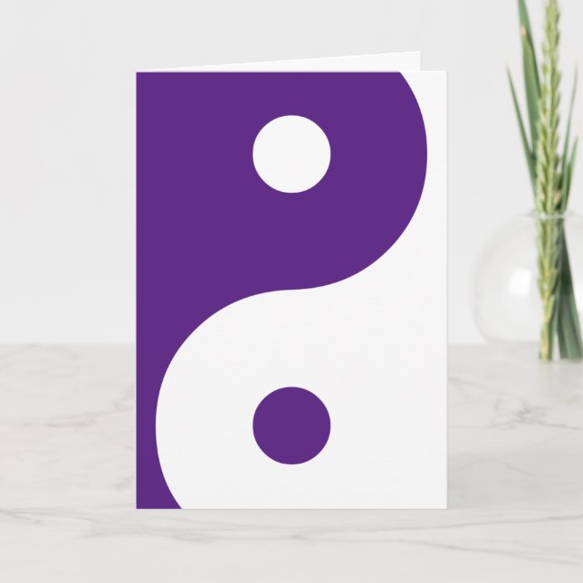 Yin Yang Symbol - solid tattoo design 1+2 Card (Front)