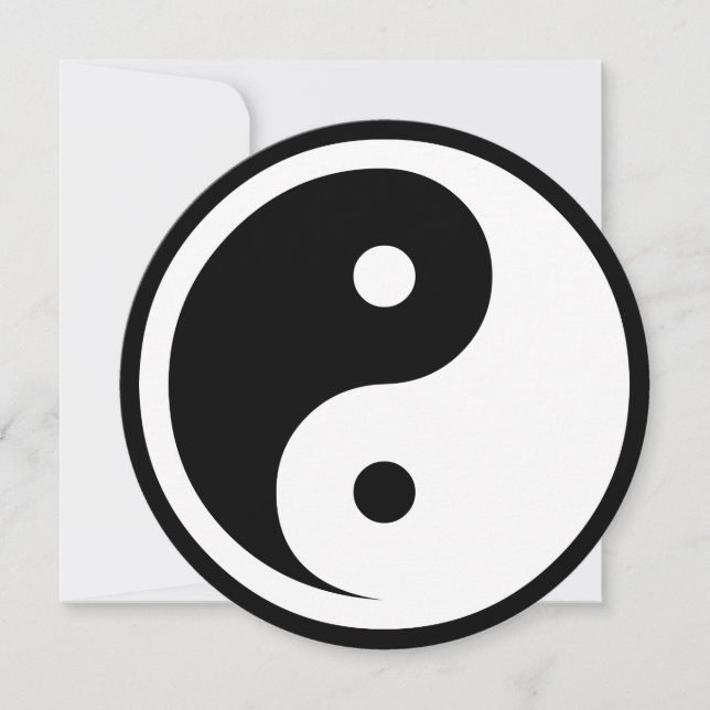 Yin Yang Symbol - solid tattoo design 2 (Front)