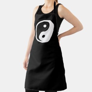 Yin Yang Symbol - solid tattoo design 2 Apron