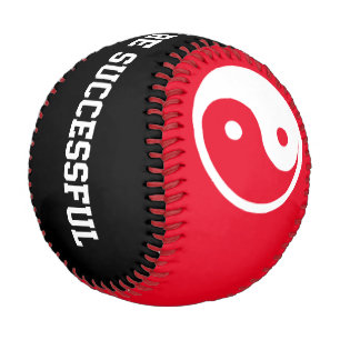 Yin Yang Symbol - solid tattoo design 2 Baseball