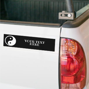 Yin Yang Symbol - solid tattoo design 2 Bumper Sticker