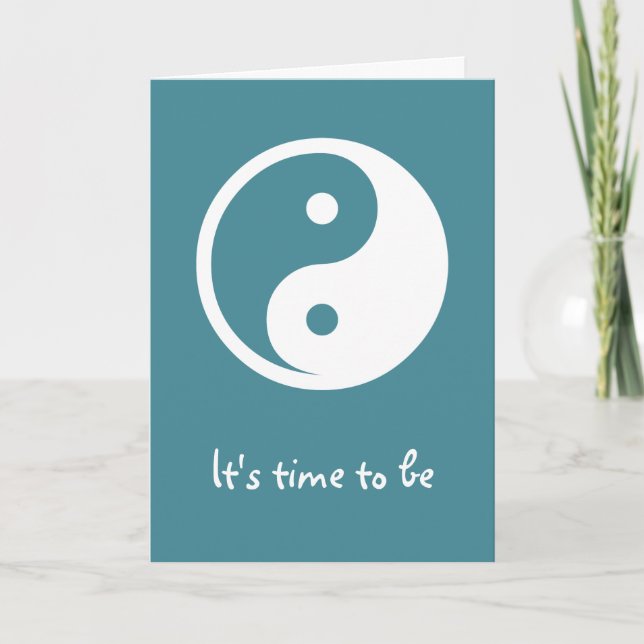 Yin Yang Symbol - solid tattoo design 2 Card (Front)