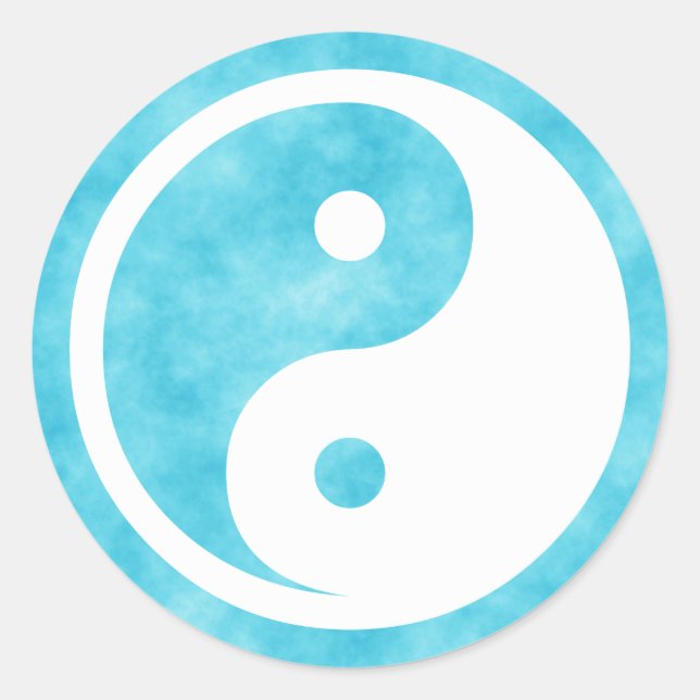 Yin Yang Symbol - solid tattoo design 2 Classic Round Sticker (Front)
