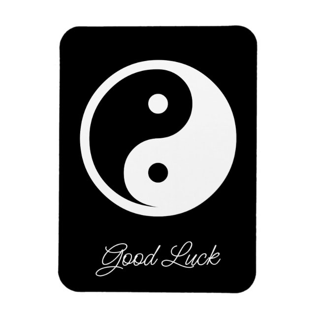 Yin Yang Symbol - solid tattoo design 2 Magnet (Vertical)