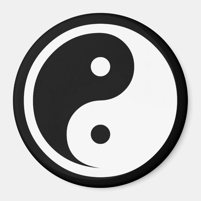 Yin Yang Symbol - solid tattoo design 2 Magnet (Front)