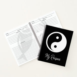Yin Yang Symbol - solid tattoo design 2 Notebook
