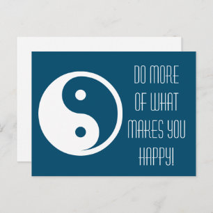 Yin Yang Symbol - solid tattoo design 2 Postcard