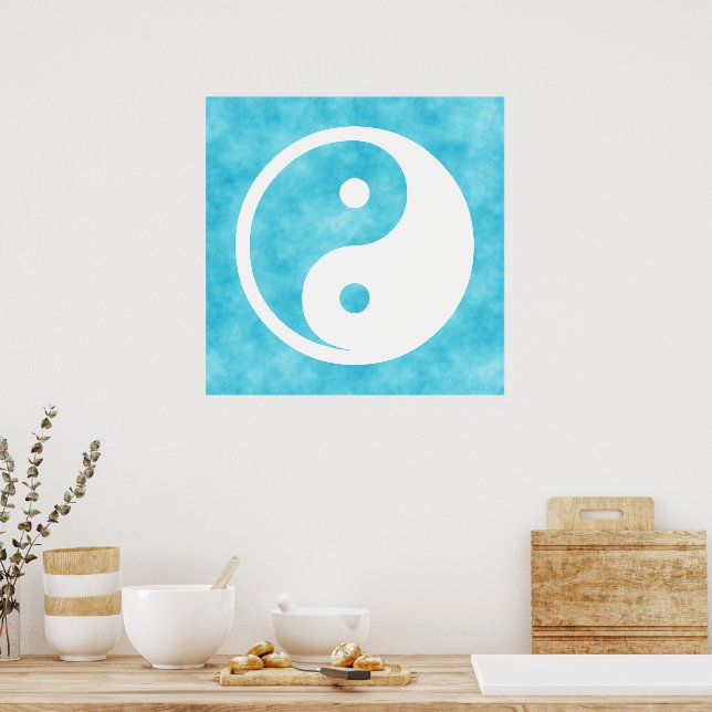 Yin Yang Symbol - solid tattoo design 2 Poster (Kitchen)